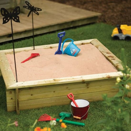 Wymondham Wooden Sandpit With Lid In Natural Timber_2