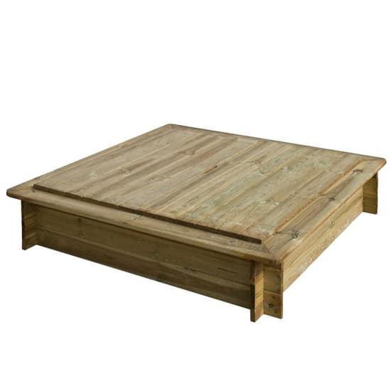 Wymondham Wooden Sandpit With Lid In Natural Timber_3