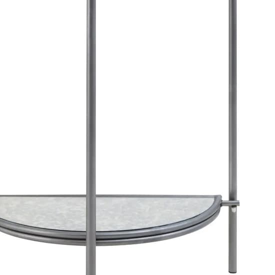 Xaria Mirrored Console Table Semi Circle In Distressed Effect_5