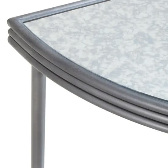 Xaria Mirrored Console Table Semi Circle In Distressed Effect_6