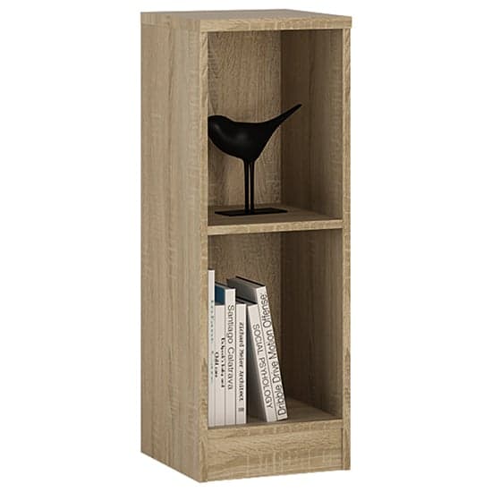 Xeka Low Narrow 1 Shelf Bookcase In Sonama Oak_1