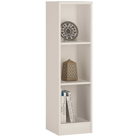Xeka Medium Narrow 2 Shelves Bookcase In Pearl White_1