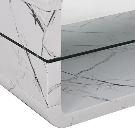 Xono High Gloss Coffee Table With Shelf In Vida Marble Effect_7