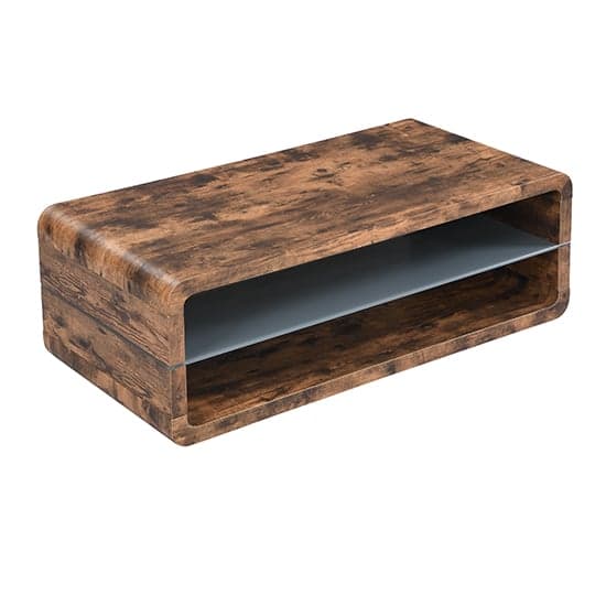 Xono Wooden Coffee Table With Shelf In Rustic Oak_4