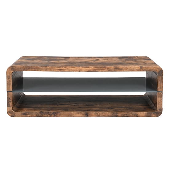 Xono Wooden Coffee Table With Shelf In Rustic Oak_5
