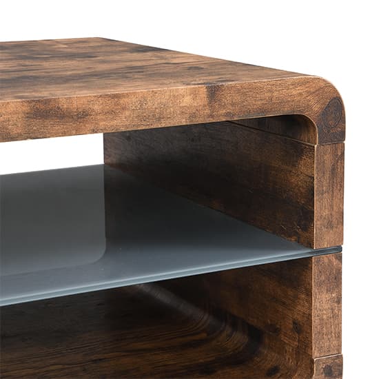 Xono Wooden Coffee Table With Shelf In Rustic Oak_7