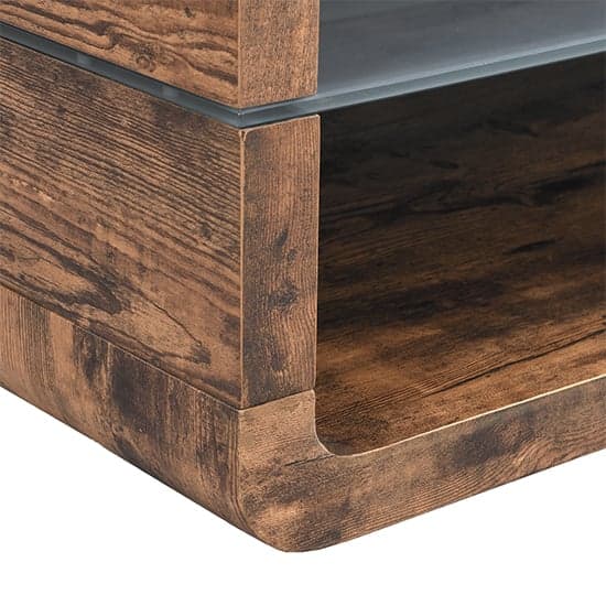 Xono Wooden Coffee Table With Shelf In Rustic Oak_8