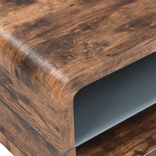 Xono Wooden Coffee Table With Shelf In Rustic Oak_9