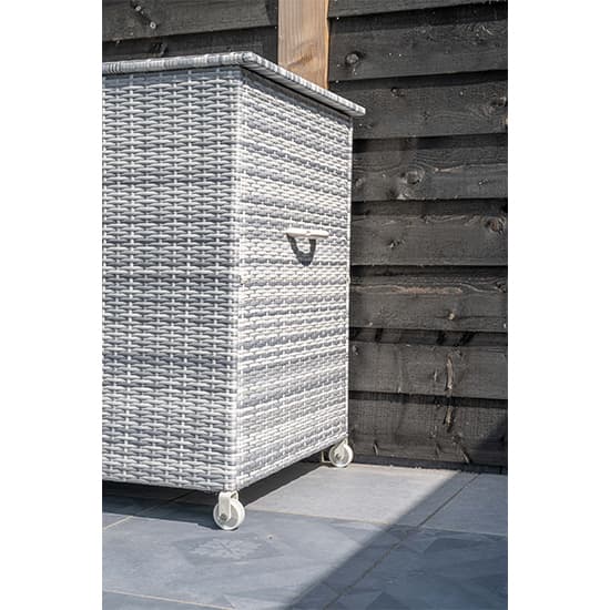Yael Large Aluminium Cushion Box In Cloudy Grey Rattan_6