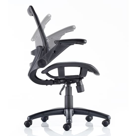Yakima Mesh Executive Office Chair In Black With Folding Arms_3