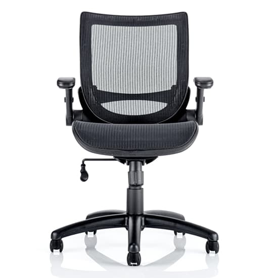 Yakima Mesh Executive Office Chair In Black With Folding Arms ...