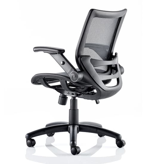 Yakima Mesh Executive Office Chair In Black With Folding Arms_6