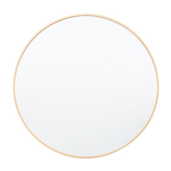 Yareli Round Wall Mirror In Gold Frame_1
