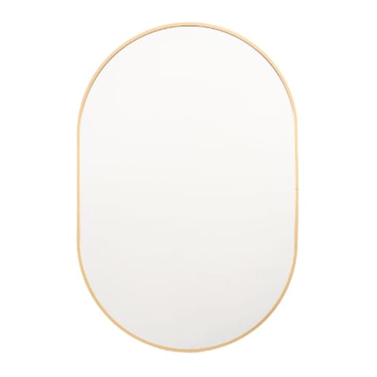 Yareli Small Oval Wall Mirror In Gold Frame