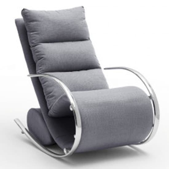 York Fabric Recliner Chair In Grey_2