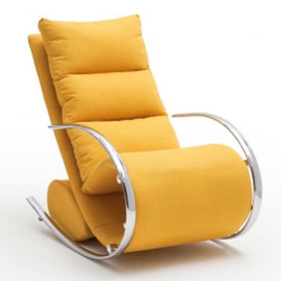 York Fabric Recliner Chair In Yellow_2