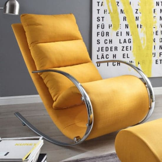 York Fabric Recliner Chair In Yellow
