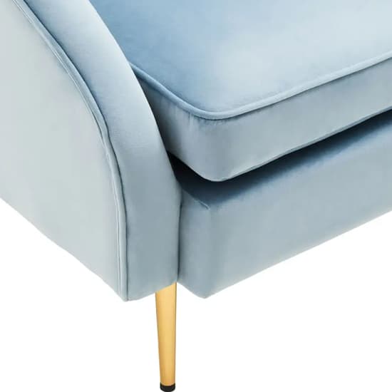 York Velvet Armchair In Aqua Blue With Gold Metallic Legs_4