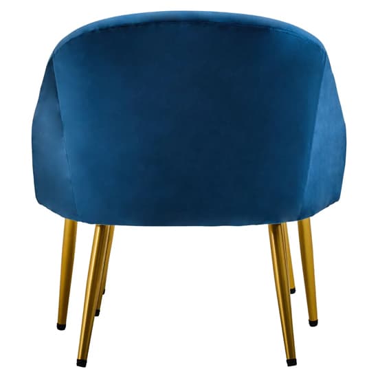 York Velvet Armchair Chair And Footstool In Midnight Blue_4