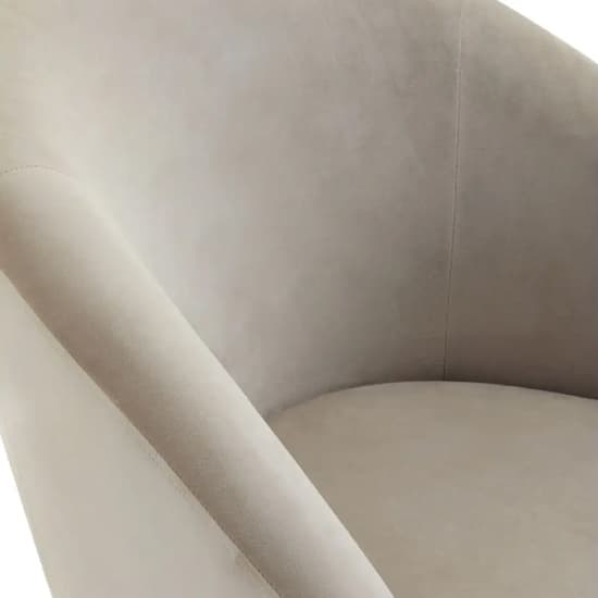 York Velvet Armchair Chair And Footstool In Mink_7