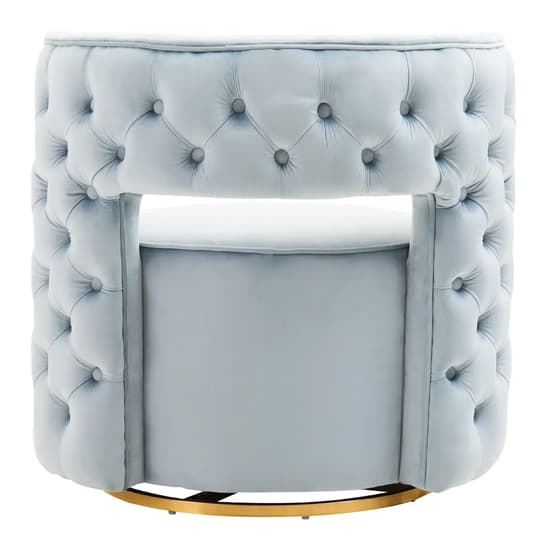York Velvet Swivel Bedroom Chair In Blue Furniture in Fashion