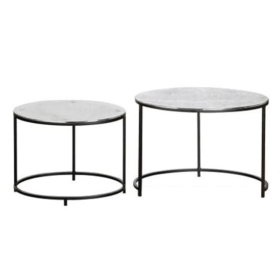 Yreka Oval Set Of 2 Nesting Tables In Silver With Metal Frame_2
