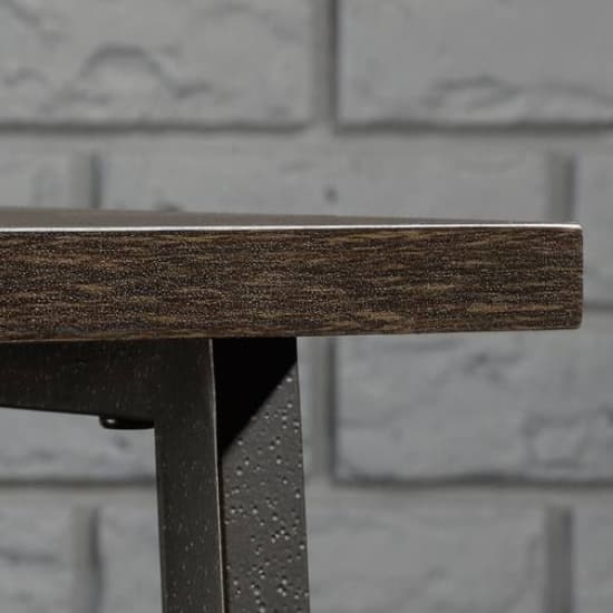 Yuma Industrial Wooden Laptop Desk In Smoked Oak Furniture in Fashion