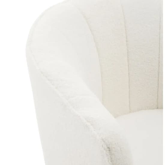 Yurga Velvet Channel Armchair in Plush White With Black Legs_5
