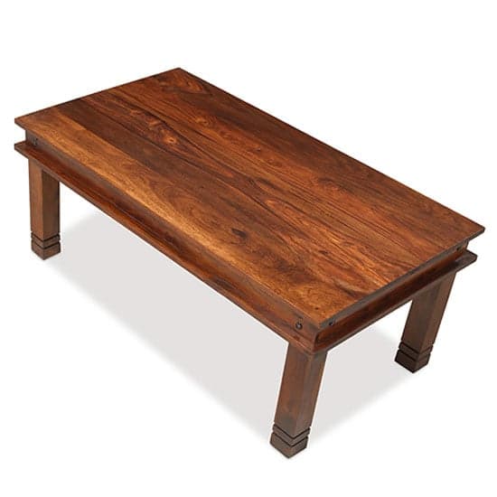 Zander 110cm Wooden Coffee Table In Sheesham With Square Legs_2