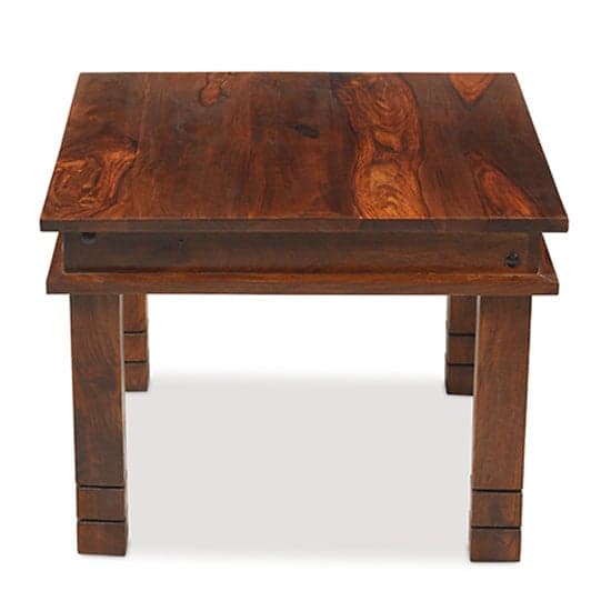 Zander 60cm Wooden Coffee Table In Sheesham With Square Legs_2