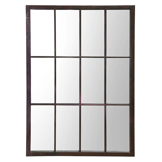 Zanetti Outdoor Window Design Wall Mirror In Black Frame_2