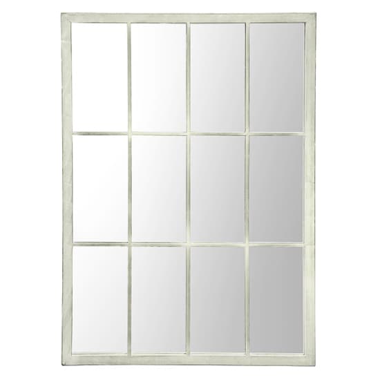 Zanetti Outdoor Window Design Wall Mirror In White Frame_2