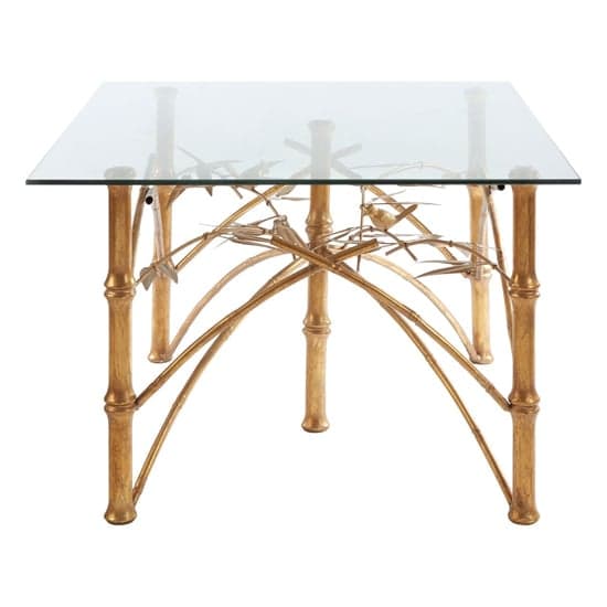 Zaria Glass Top Coffee Table With Gold Bamboo Design Frame_3