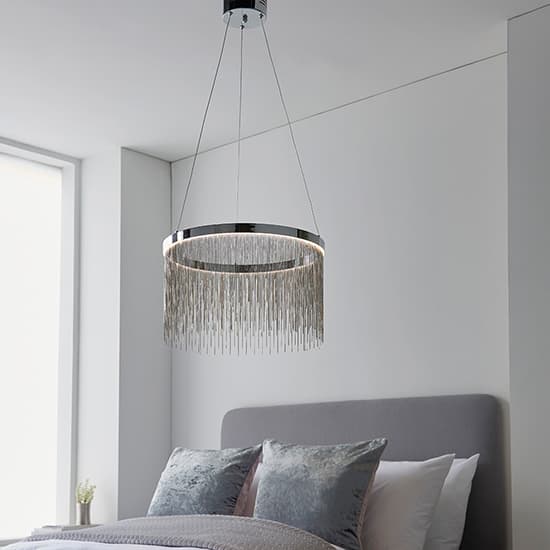 Zelma LED CCT Pendant Light In Polished Chrome And Silver_3