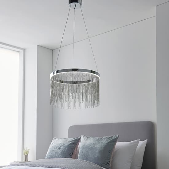 Zelma LED CCT Pendant Light In Polished Chrome And Silver_4