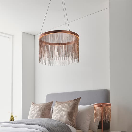 Zelma LED Pendant Light In Brushed And Copper_4