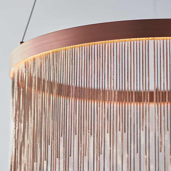 Zelma LED Pendant Light In Brushed And Copper_5