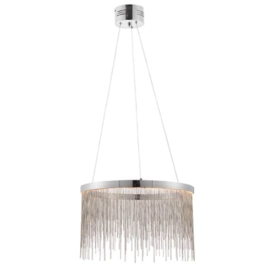 Zelma LED Pendant Light In Polished Chrome And Silver_1
