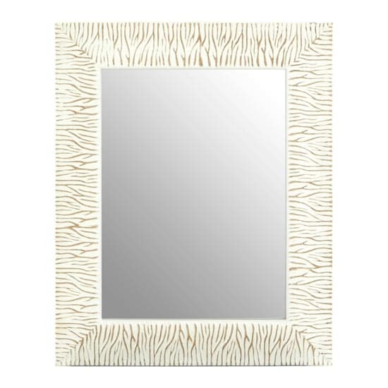 Zelman Wall Bedroom Mirror In Antique White Brushed Gold Frame_2