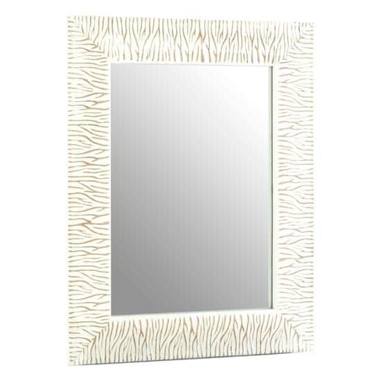 Zelman Wall Bedroom Mirror In Antique White Brushed Gold Frame_1