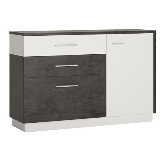 Zinger Wooden Sideboard In Slate Grey And Alpine White_2