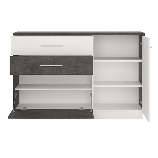 Zinger Wooden Sideboard In Slate Grey And Alpine White_3