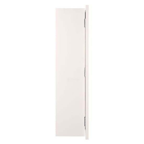Zennor Mirrored Wall Cabinet In White With 2 Inner Shelves_6