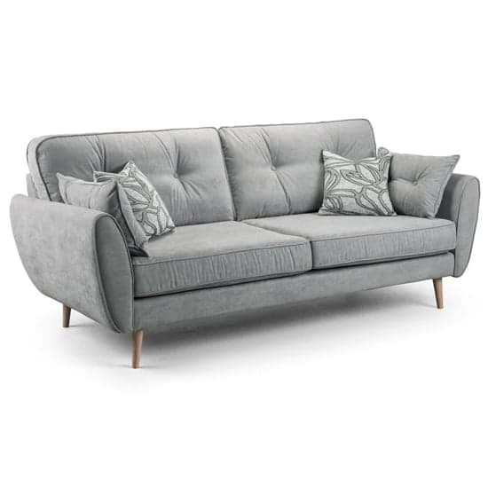 Zincate Fabric 3+2 Seater Sofa Set In Grey_3
