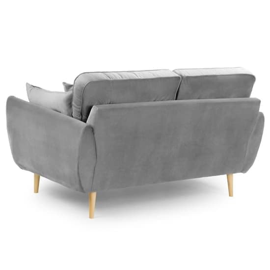 Zincate Plush Velvet 2 Seater Sofa In Grey_2