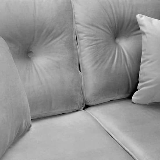 Zincate Plush Velvet 2 Seater Sofa In Grey_4