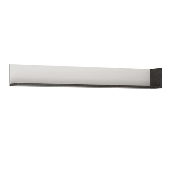 Zinger Large Wooden Wall Shelf In Slate Grey And Alpine White_1