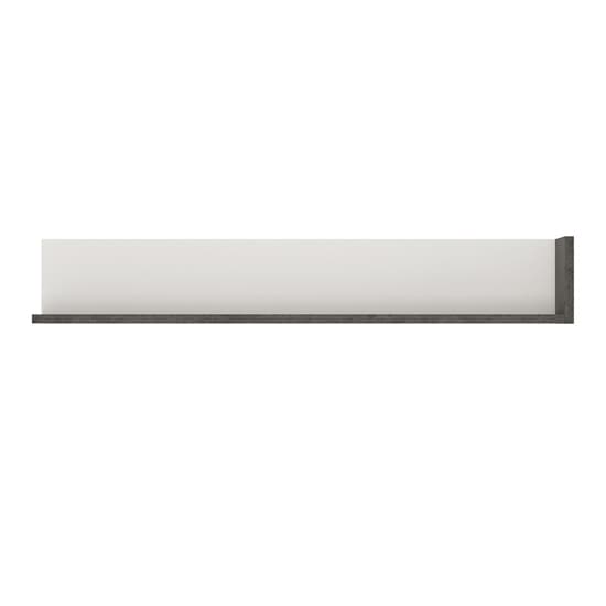 Zinger Small Wooden Wall Shelf In Slate Grey And Alpine White_2
