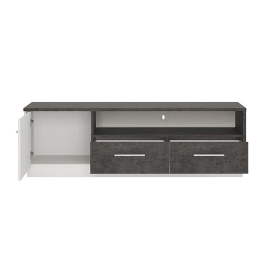 Zinger Wide Wooden TV Stand In Slate Grey And Alpine White_3