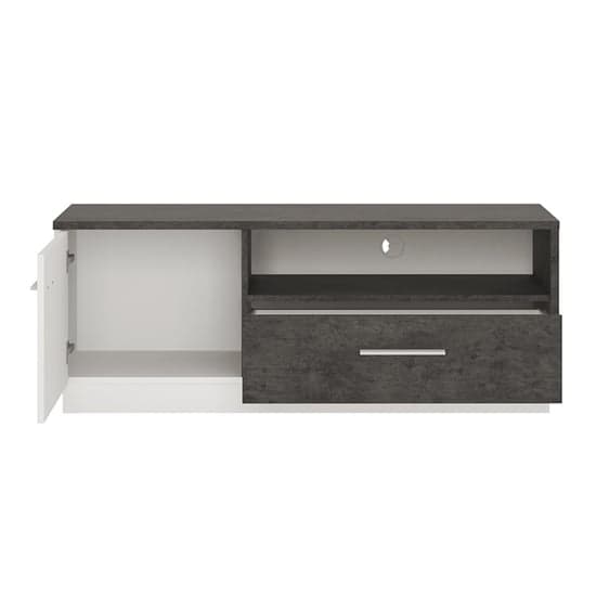 Zinger Wooden TV Stand In Slate Grey And Alpine White_2